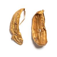A Pair of Sumerian Gold Earrings