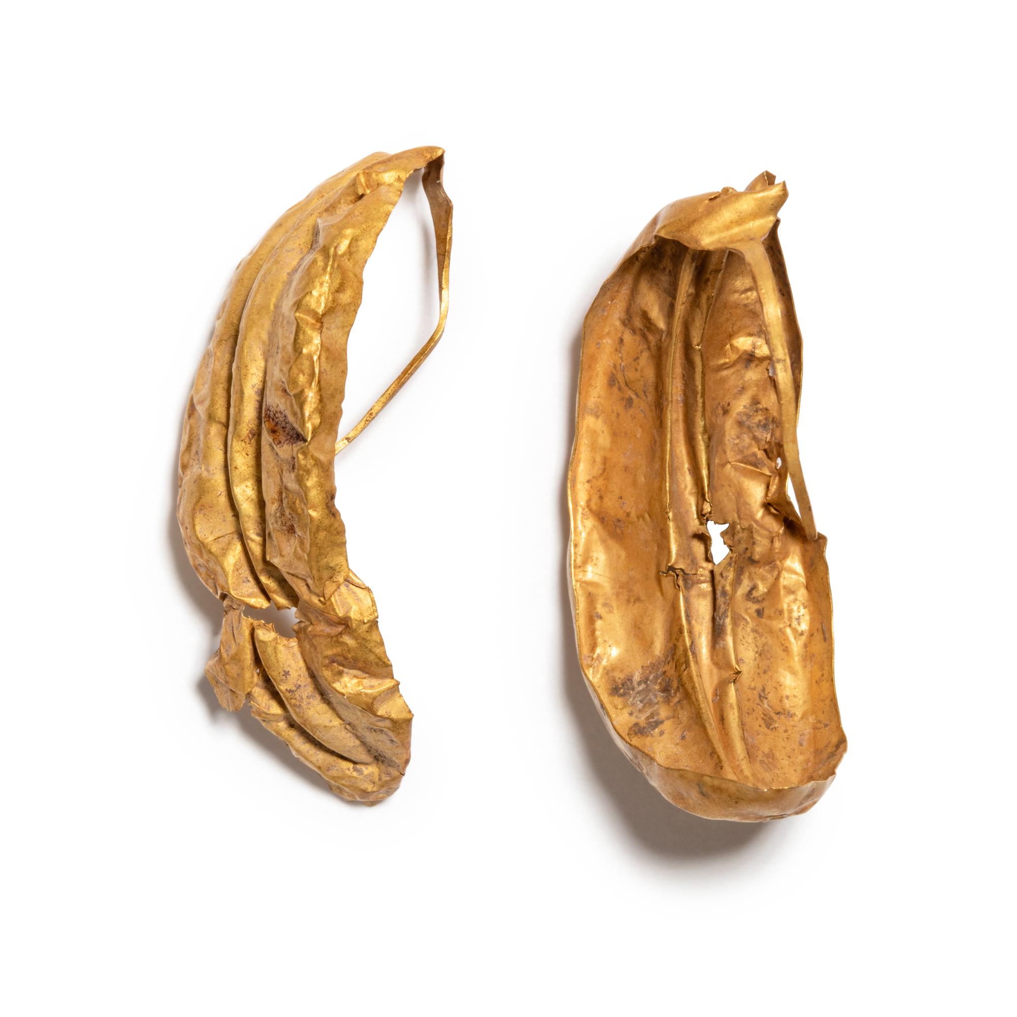 A Pair of Sumerian Gold Earrings