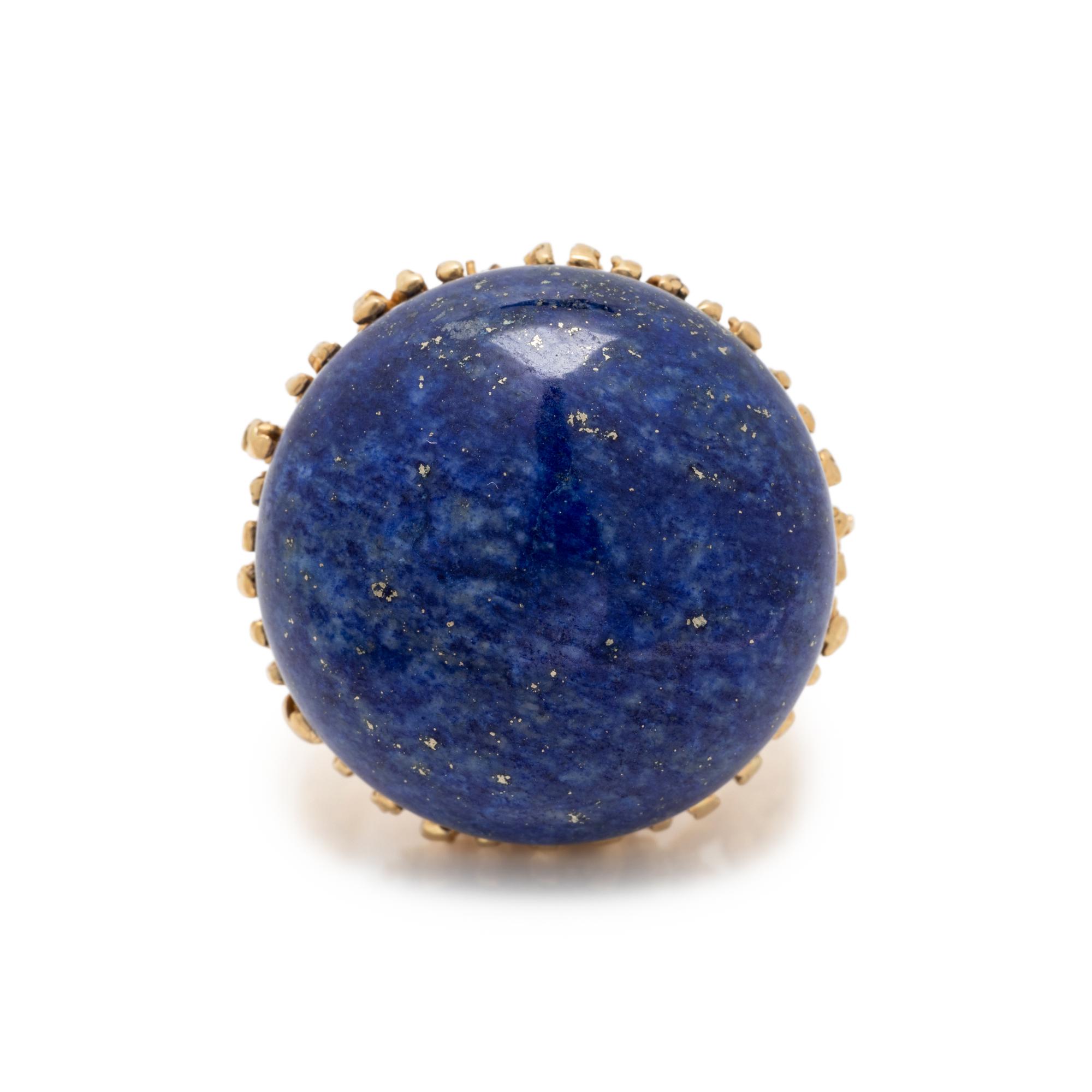 TIFFANY & CO., YELLOW GOLD AND LAPIS LAZULI RING