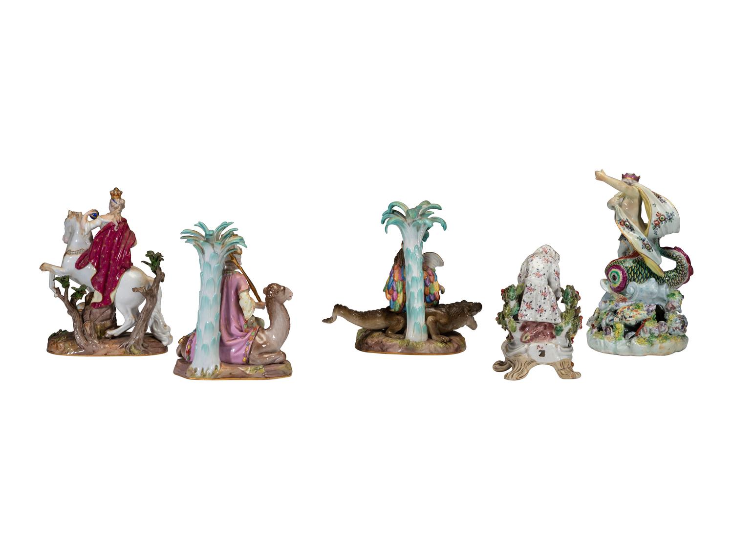 Five Porcelain Figures