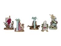 Five Porcelain Figures