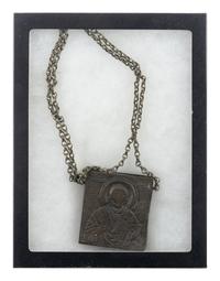 A Greek Orthodox Pilgrim's Scapular, with Icon of St. Nicholas