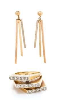 A Collection of Tricolor Gold Jewelry, 12.30 dwts.
