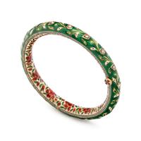 DIAMOND AND ENAMEL BANGLE BRACELET