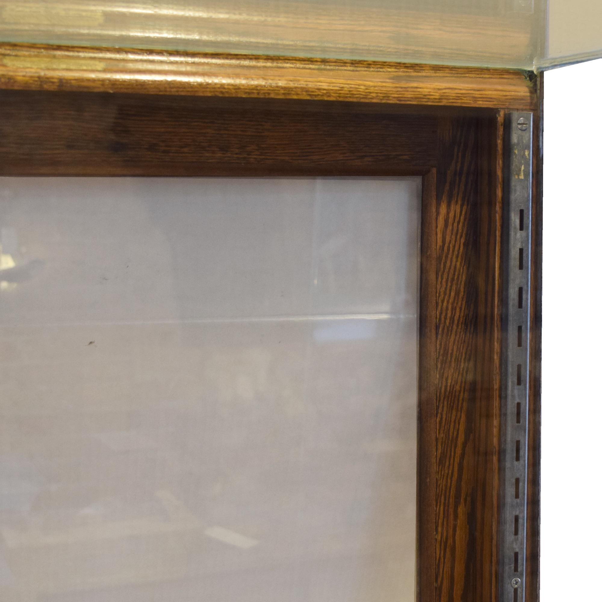 An Oak and Marble Display Case 27" W x 26.5" D x 60" H — United States, circa 1900