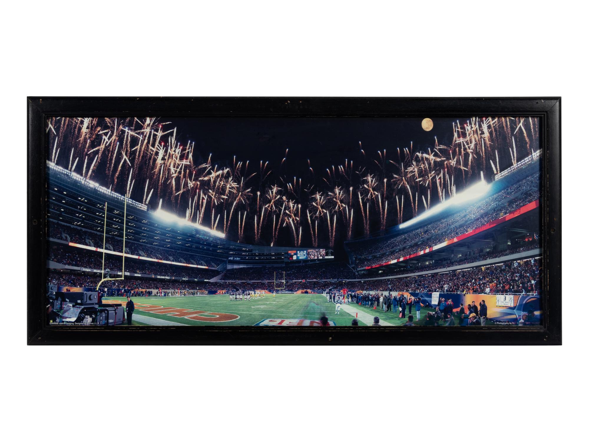 A Group of Five Photographs Displaying Significant Chicago Scenes Formerly Displayed at Ditka's Restaurant