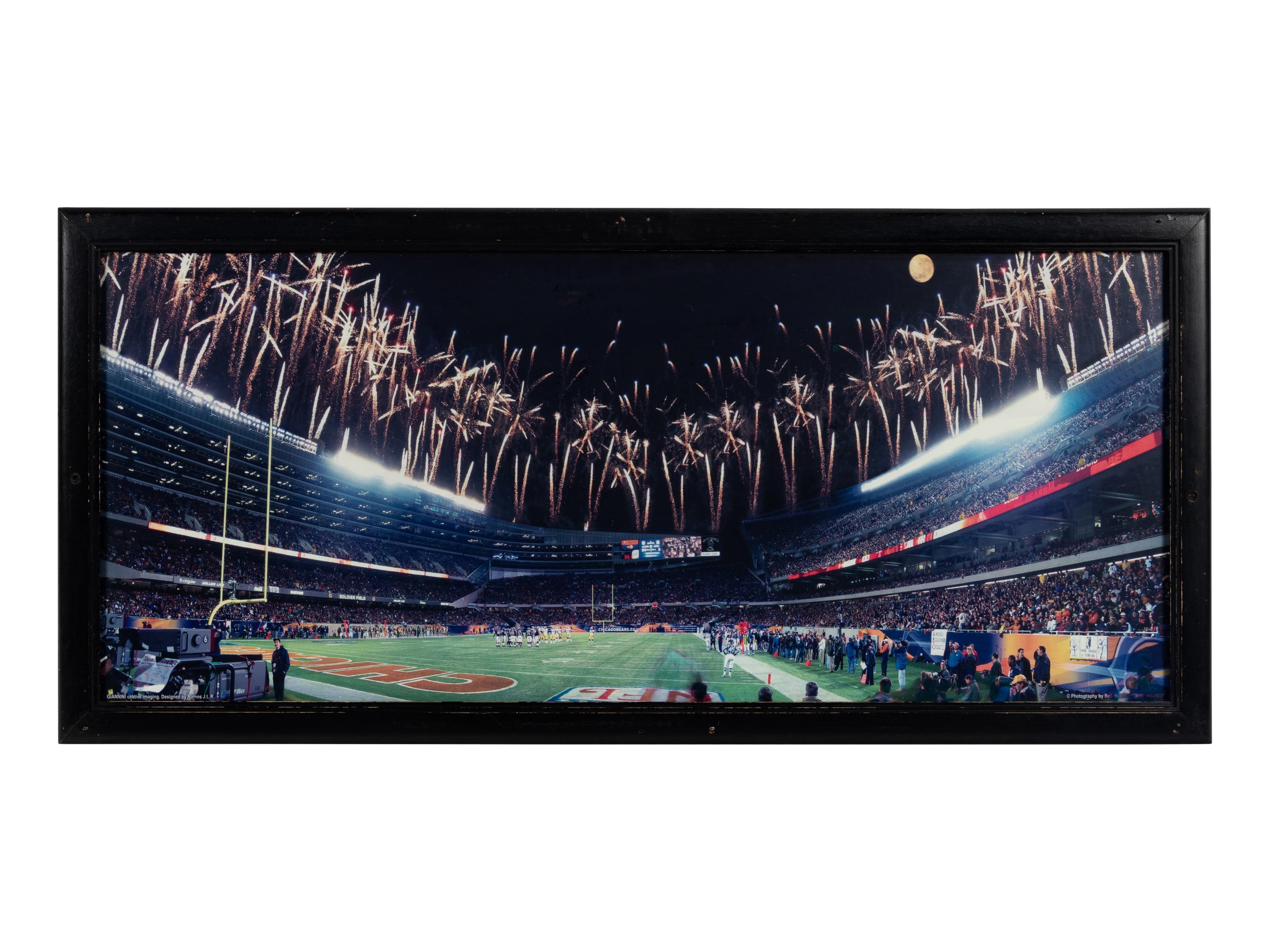 A Group of Five Photographs Displaying Significant Chicago Scenes Formerly Displayed at Ditka's Restaurant