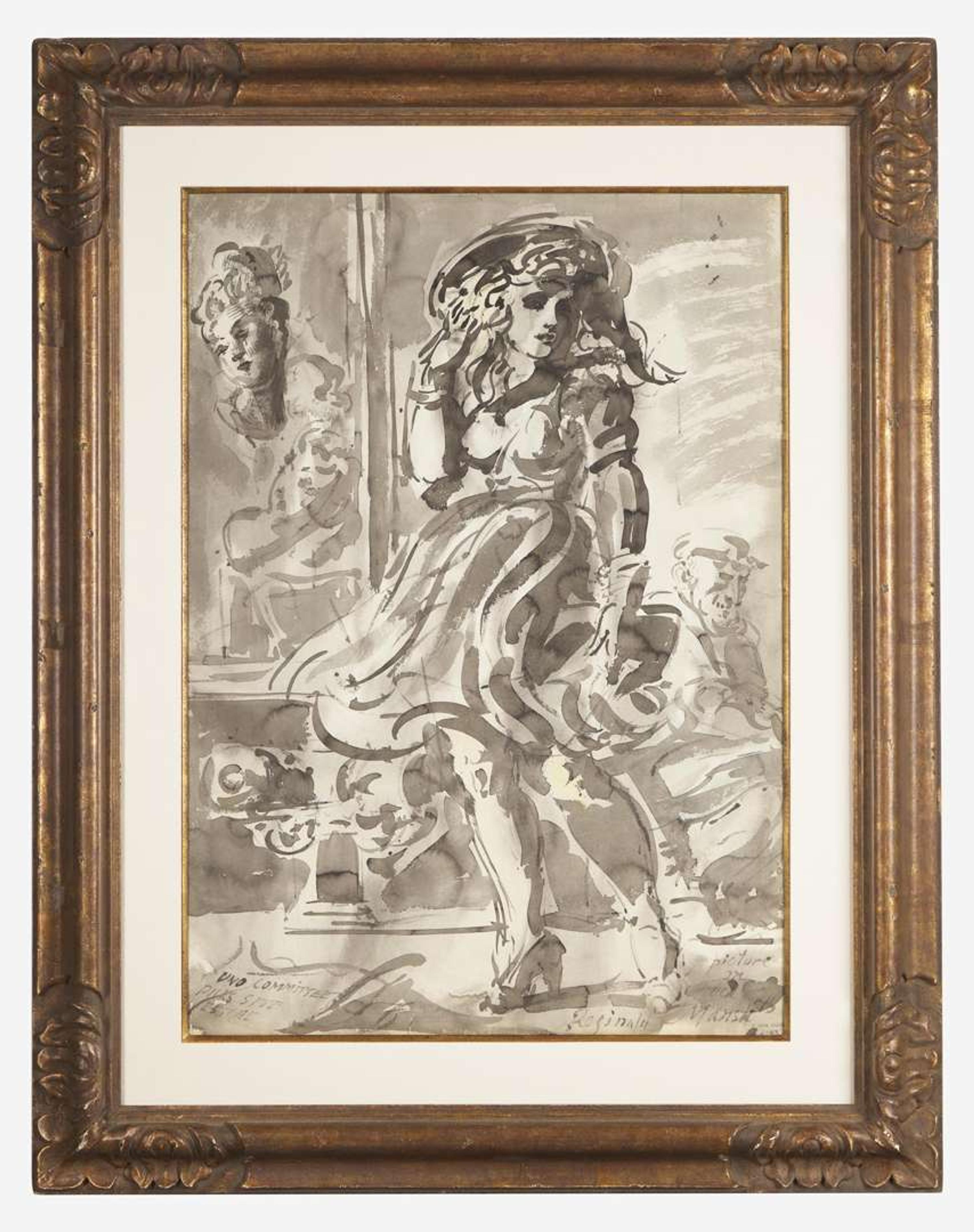 Reginald Marsh (American, 1898-1954) - Uno Committee (Picks Site Estate): A Double-Sided Work