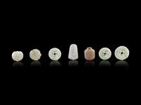 Seven Chinese Jade and Jadeite Pendants