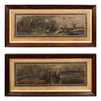 A Set of Sixteen English Hand-Colored Sporting Engravings