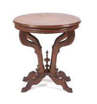 A Victorian Walnut Side Table Height 27 3/4 x width 24 x depth 17 1/2 inches. — 19TH/20TH CENTURY