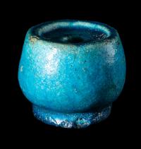 A Romano-Egyptian Faience Inkwell