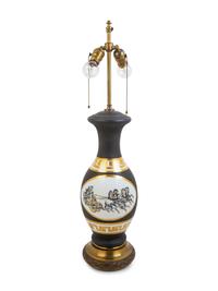 A Paris Porcelain Lamp