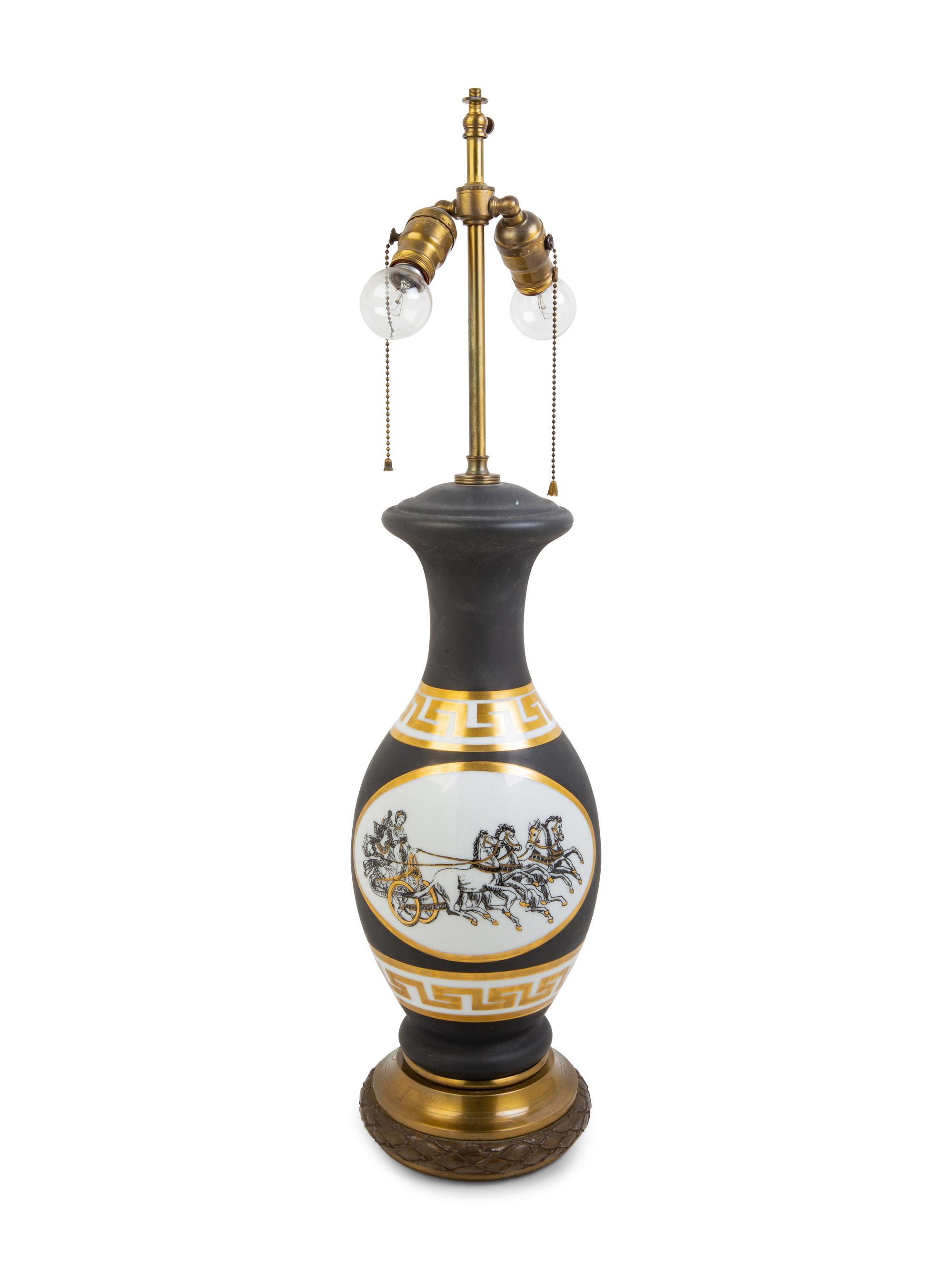 A Paris Porcelain Lamp