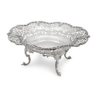 A Set of Four Scottish Edwardian Silver Reticulated Bowls
