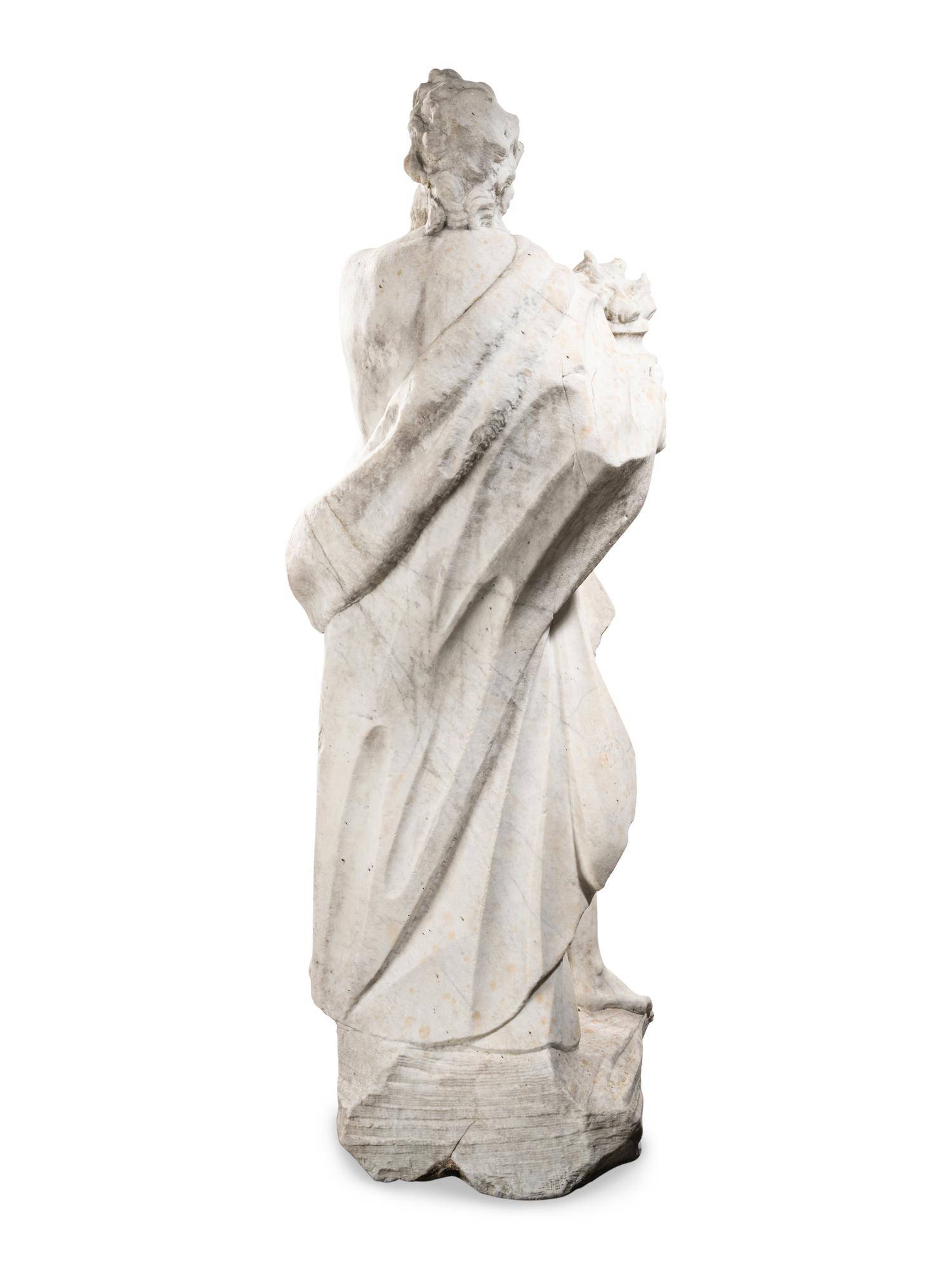 A Continental Marble Figure of Zeus