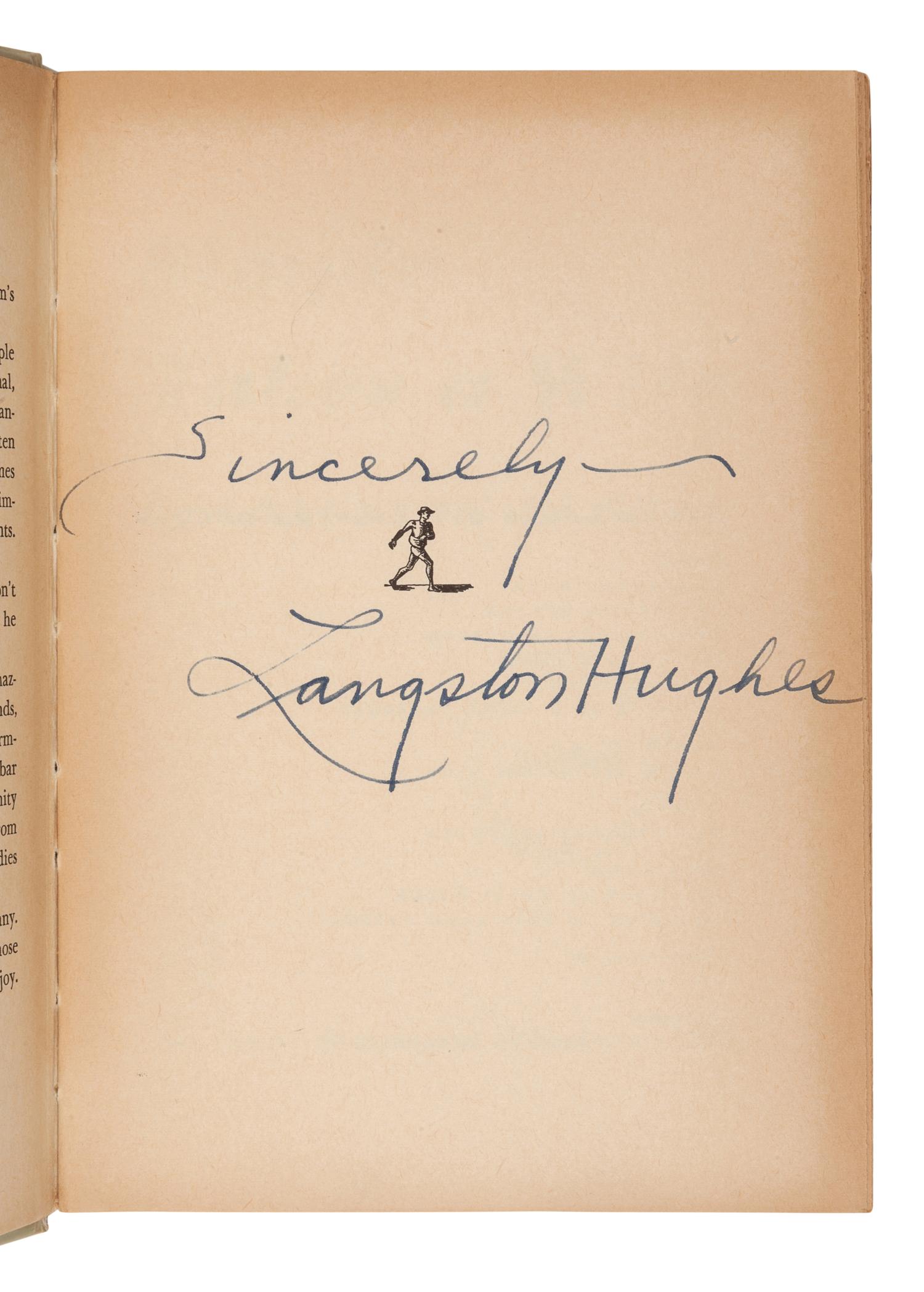 [AFRICAN-AMERICAN LITERATURE]. HUGHES, Langston (1902-1967). A group of 5 works, comprising: