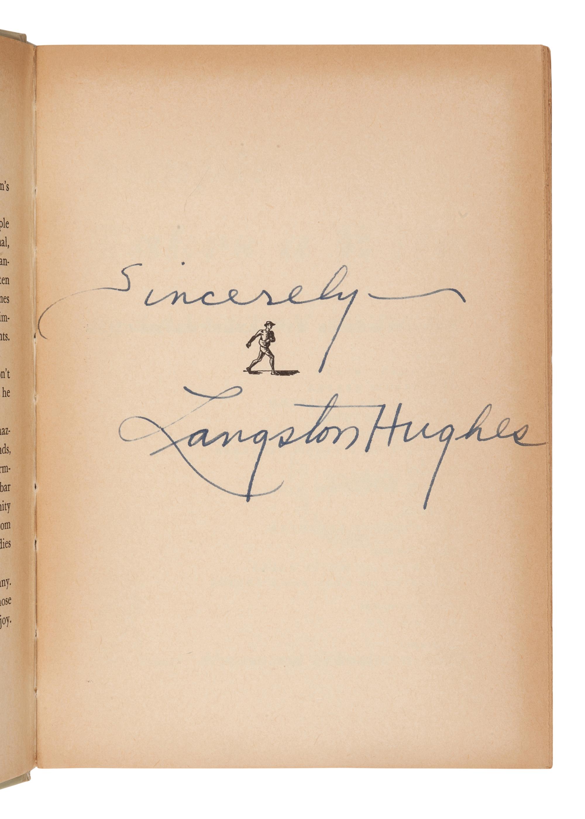 [AFRICAN-AMERICAN LITERATURE]. HUGHES, Langston (1902-1967). A group of 5 works, comprising: