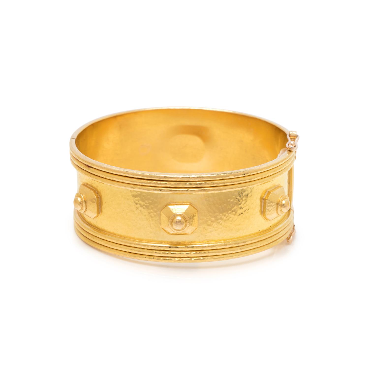 ELIZABETH LOCKE, YELLOW GOLD BANGLE BRACELET