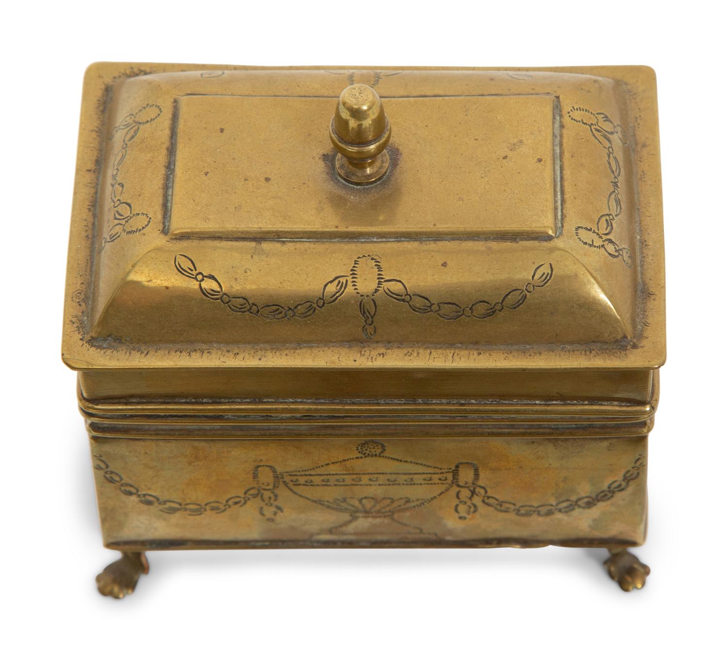 Five English Brass Boxes