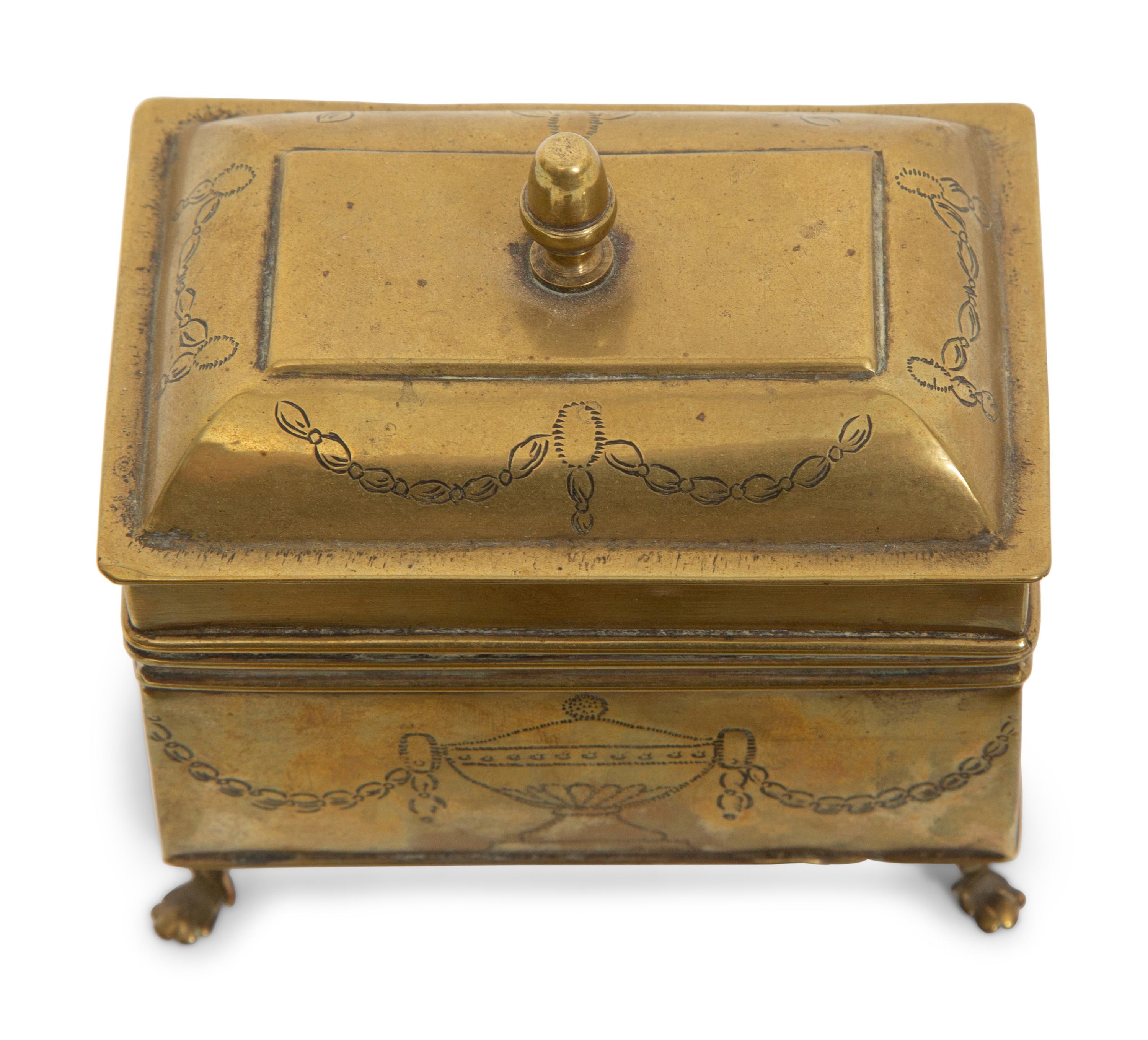Five English Brass Boxes