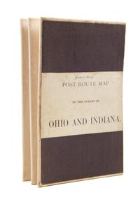 (MAP) Post Route Map of the States of Ohio and Indiana.. [Washington], 1870. Large folding map, linen-backed.