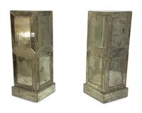 A Pair of Venetian Style Mirrored Pedestals — 20TH CENTURY