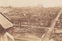 [Chicago Fire]. A group of 7 albumen prints taken before and after the 1871 Chicago Fire, comprising: