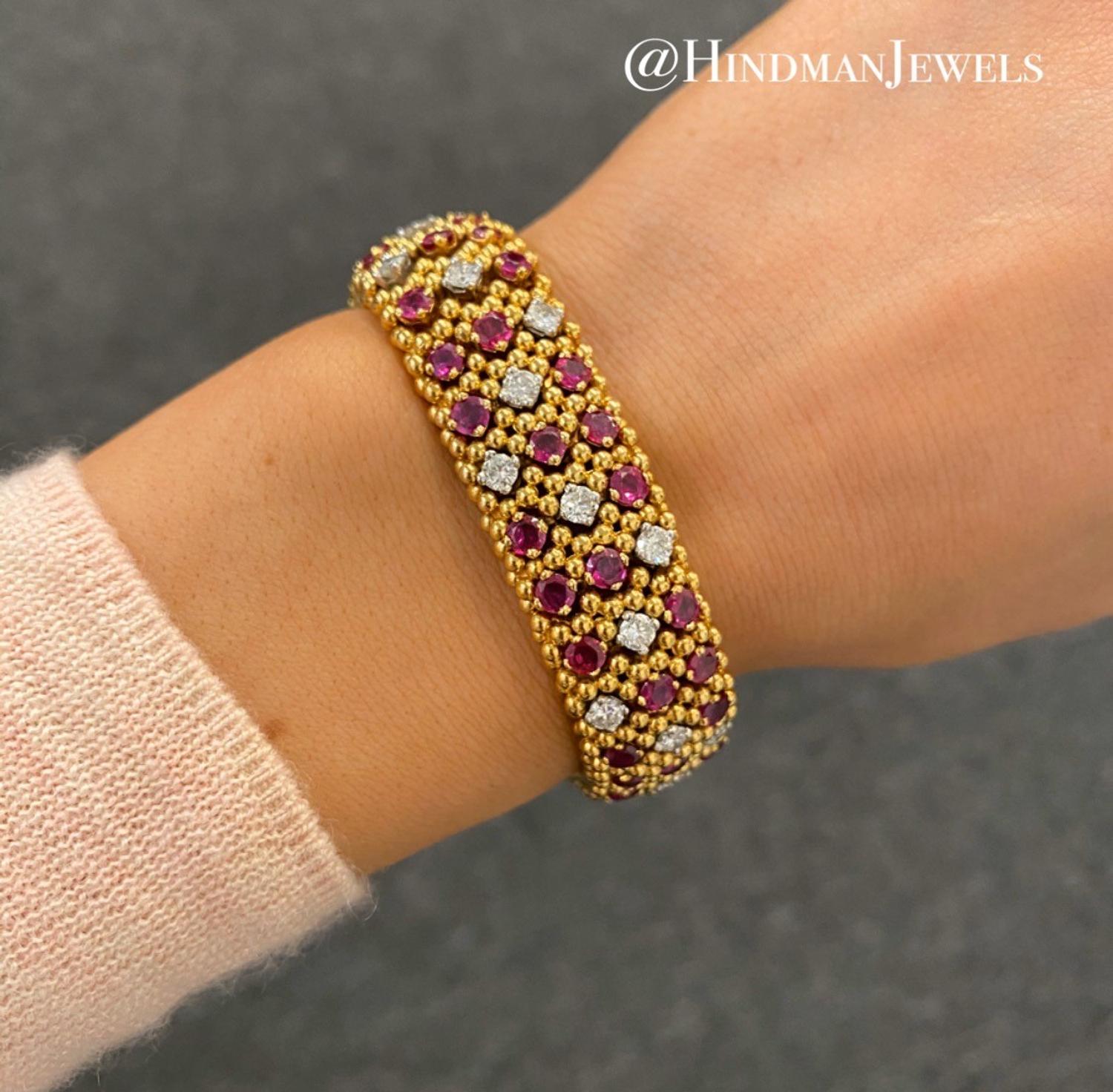 TIFFANY & CO., DIAMOND AND RUBY BRACELET