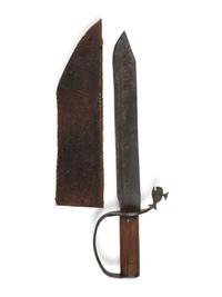 Anishinaabe Beaded Knife Sheath, with Knife AND Tobacco Bag
