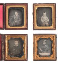 [EARLY PHOTOGRAPHY]. 29 sixth plate daguerreotypes of children.