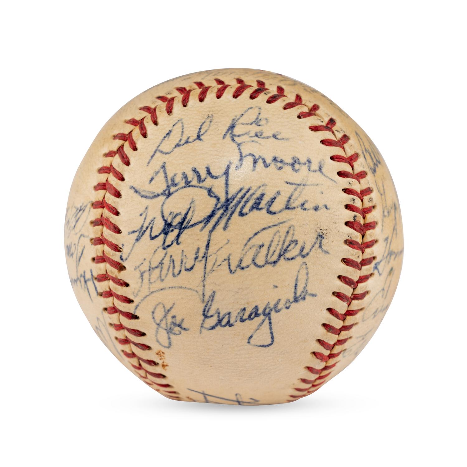 A 1950 St. Louis Cardinals Team Signed Autograph Baseball Featuring Stan Musial (Beckett Authentication Services Letter of Authenticity)