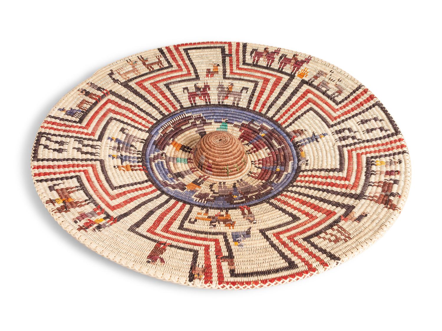 The Long Walk II , Polychrome Basketry Tray