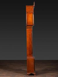 A Rare Federal Inlaid and Pierce-Carved Mahogany Tall Case Clock