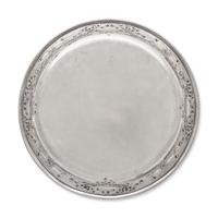 A Sterling Silver Floral Repousse Dished Tray in the Champlain Pattern