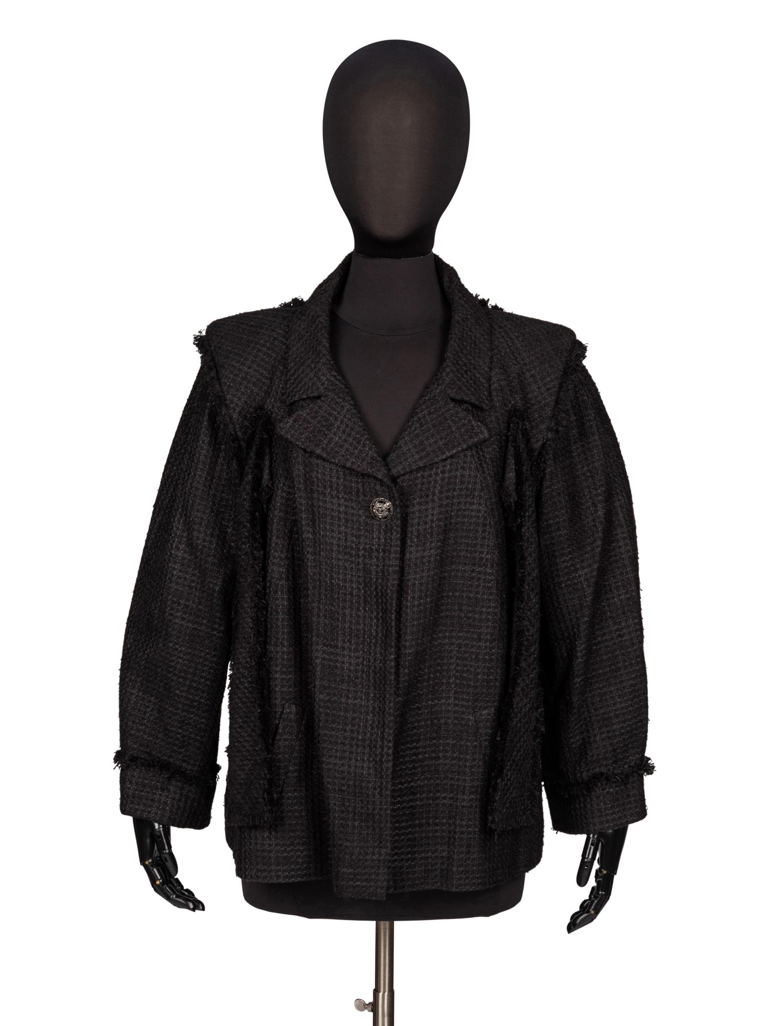 Chanel, Black Silk Tweed Jacket