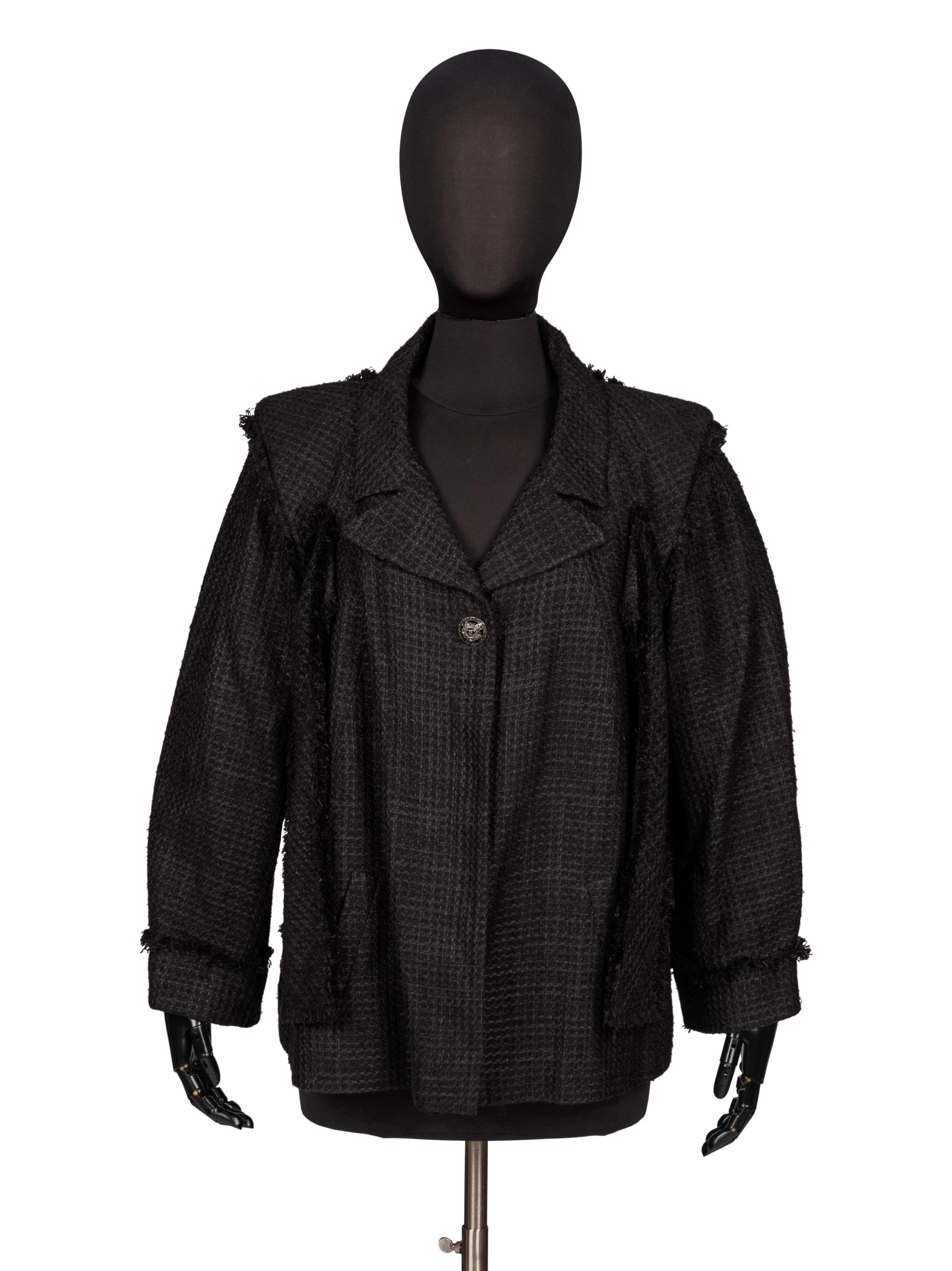 Chanel, Black Silk Tweed Jacket