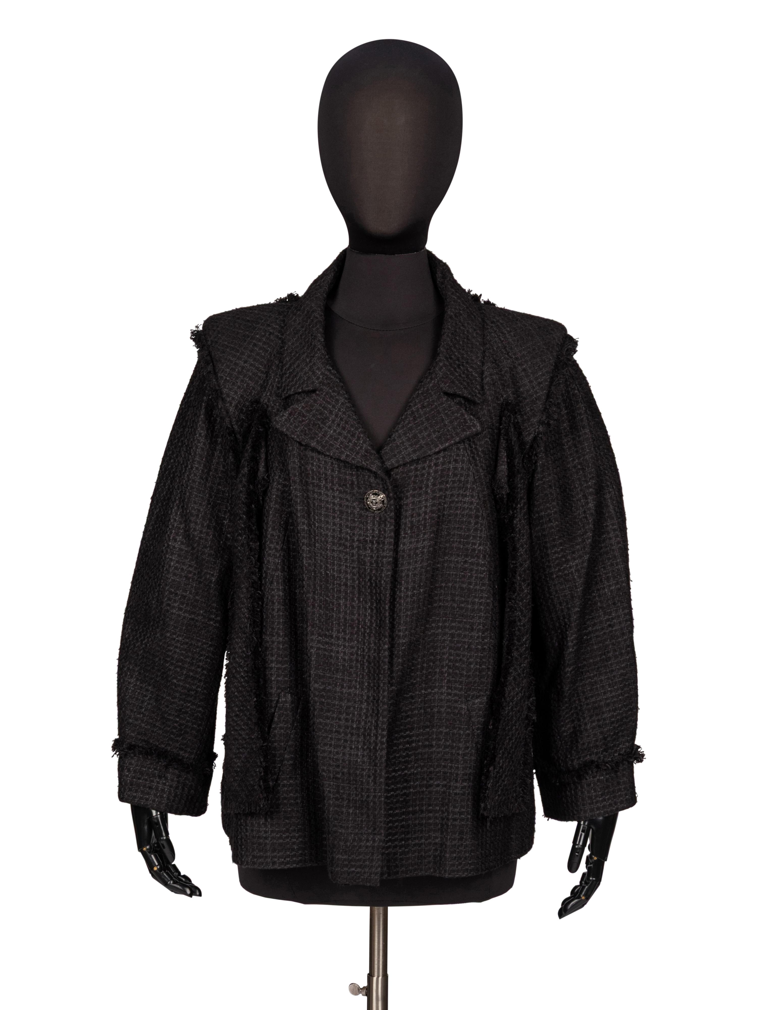 Chanel, Black Silk Tweed Jacket