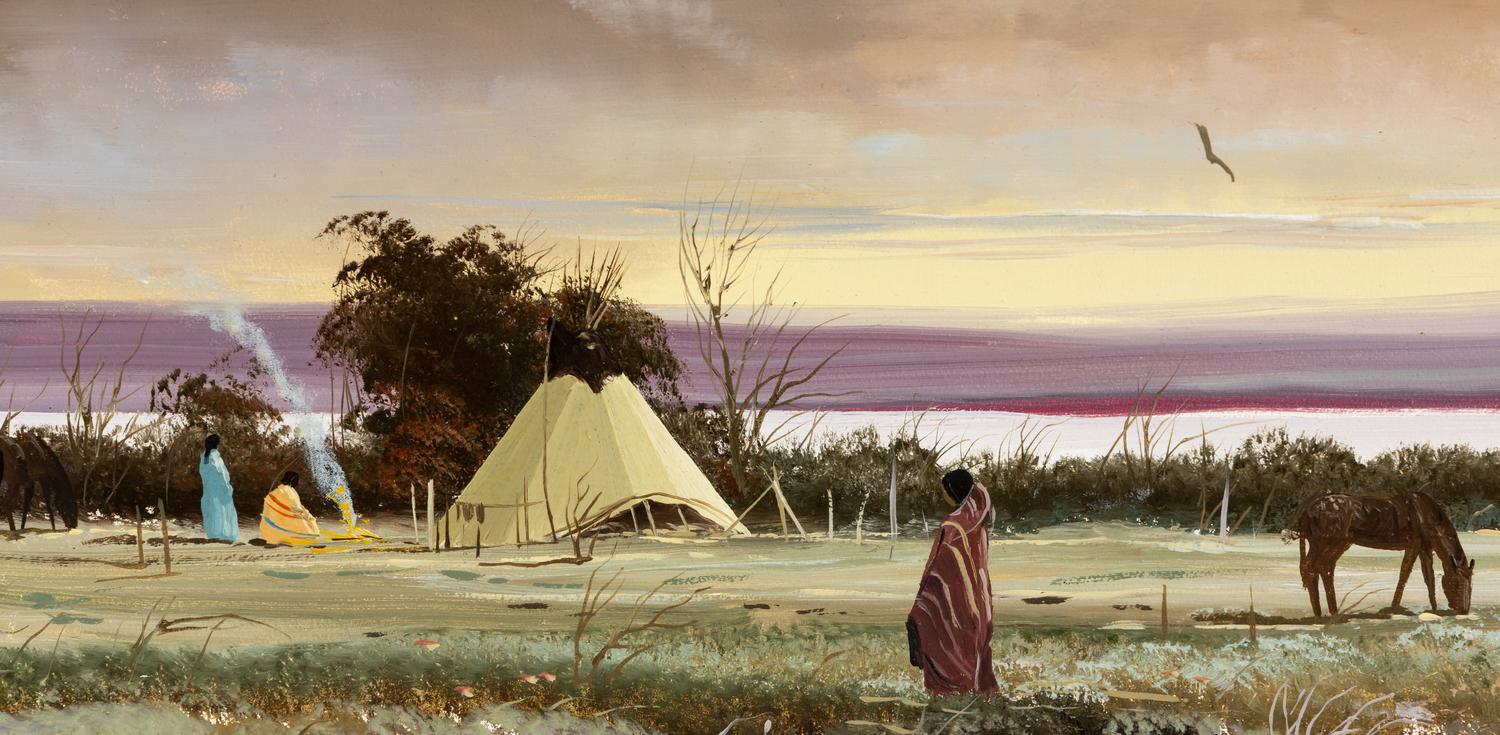 Camp at Sunset