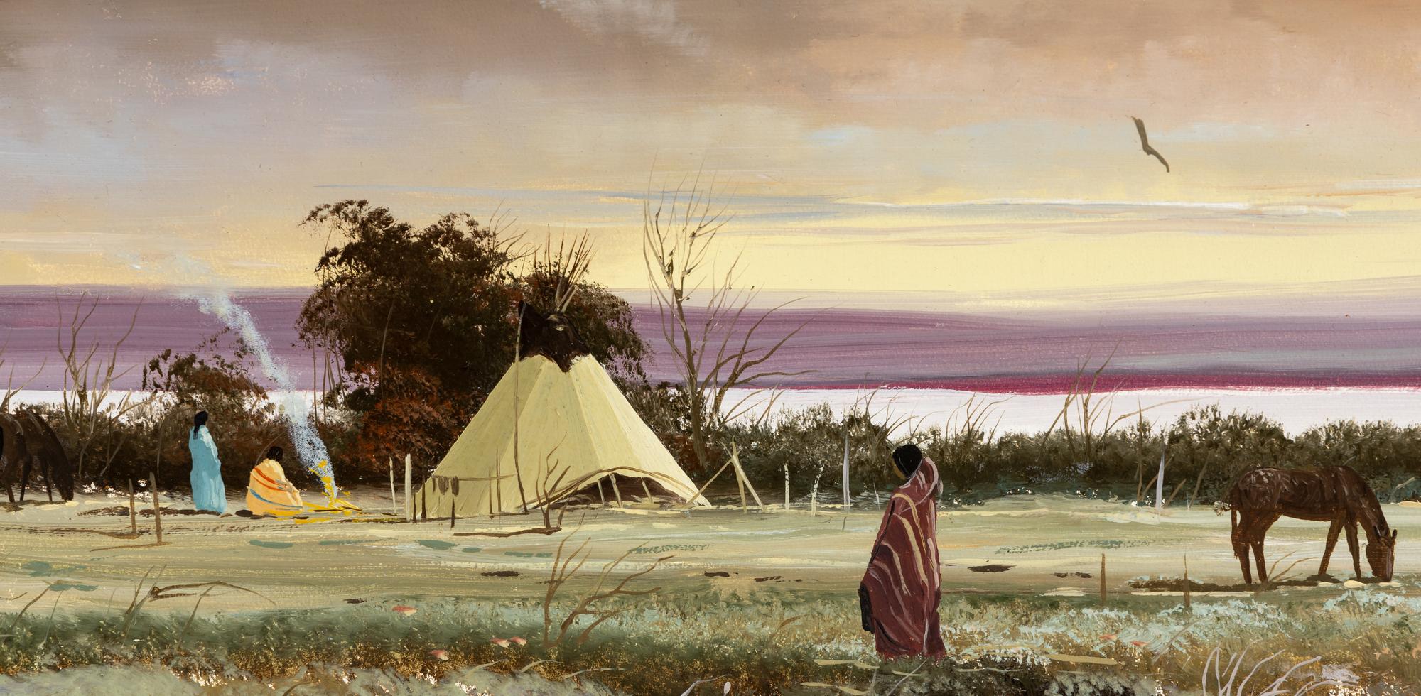 Camp at Sunset