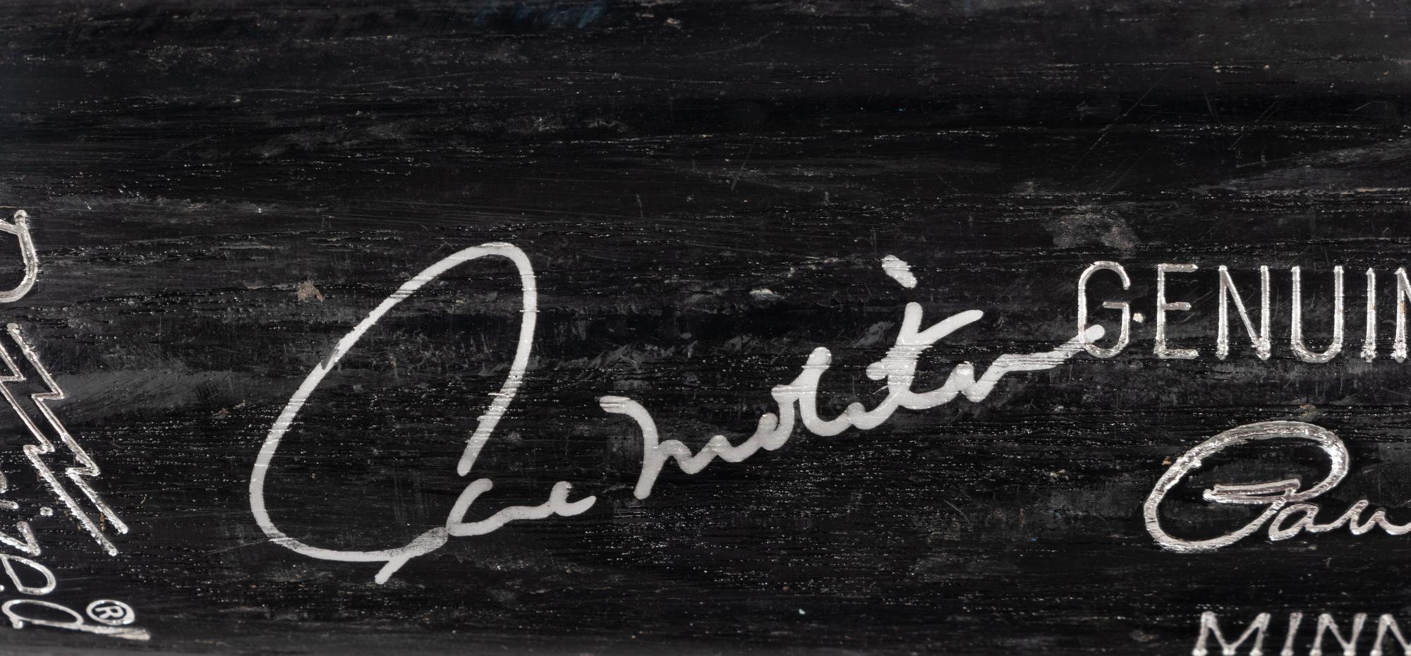 A 1997 Paul Molitor Game Used Louisville Slugger Bat and Signed Autograph Baseball