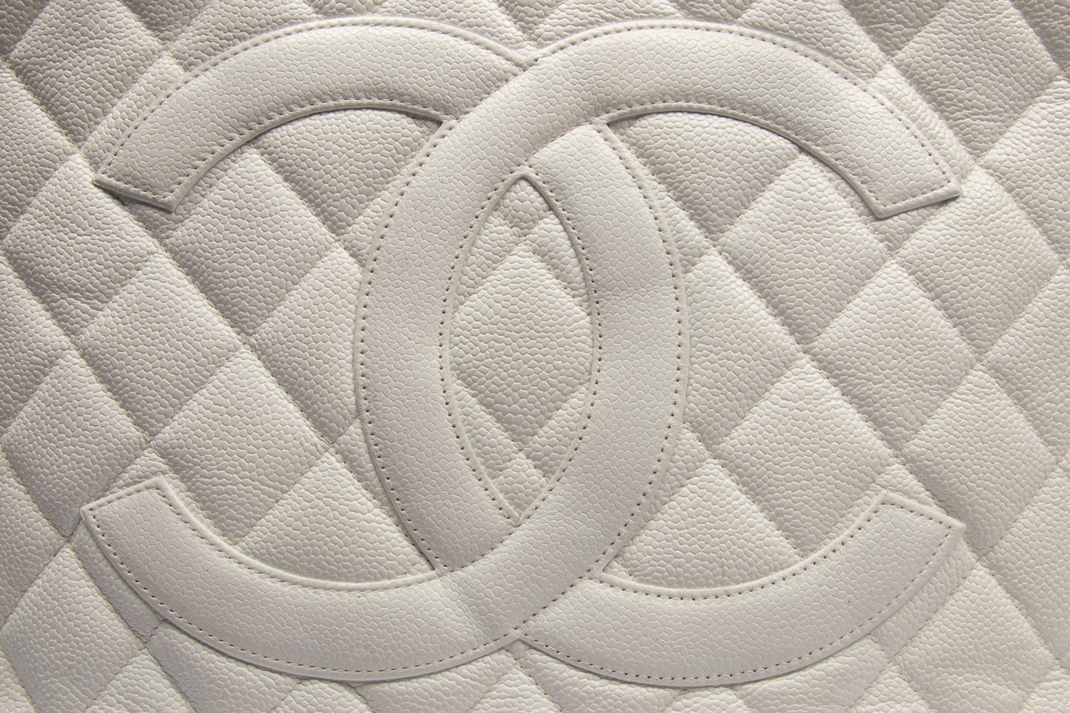 Chanel White Medallion Tote