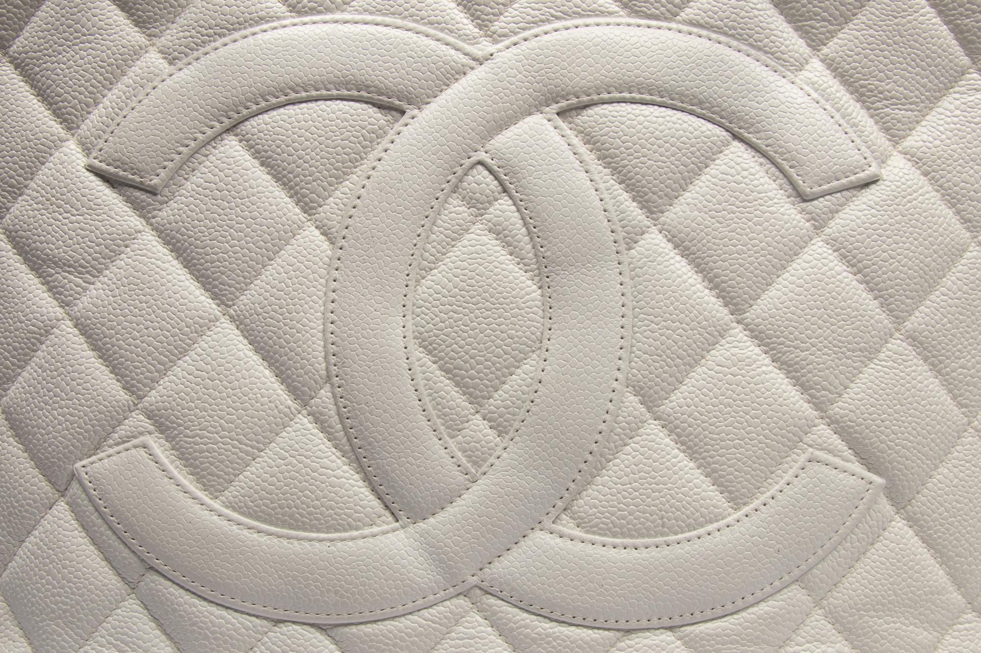 Chanel White Medallion Tote