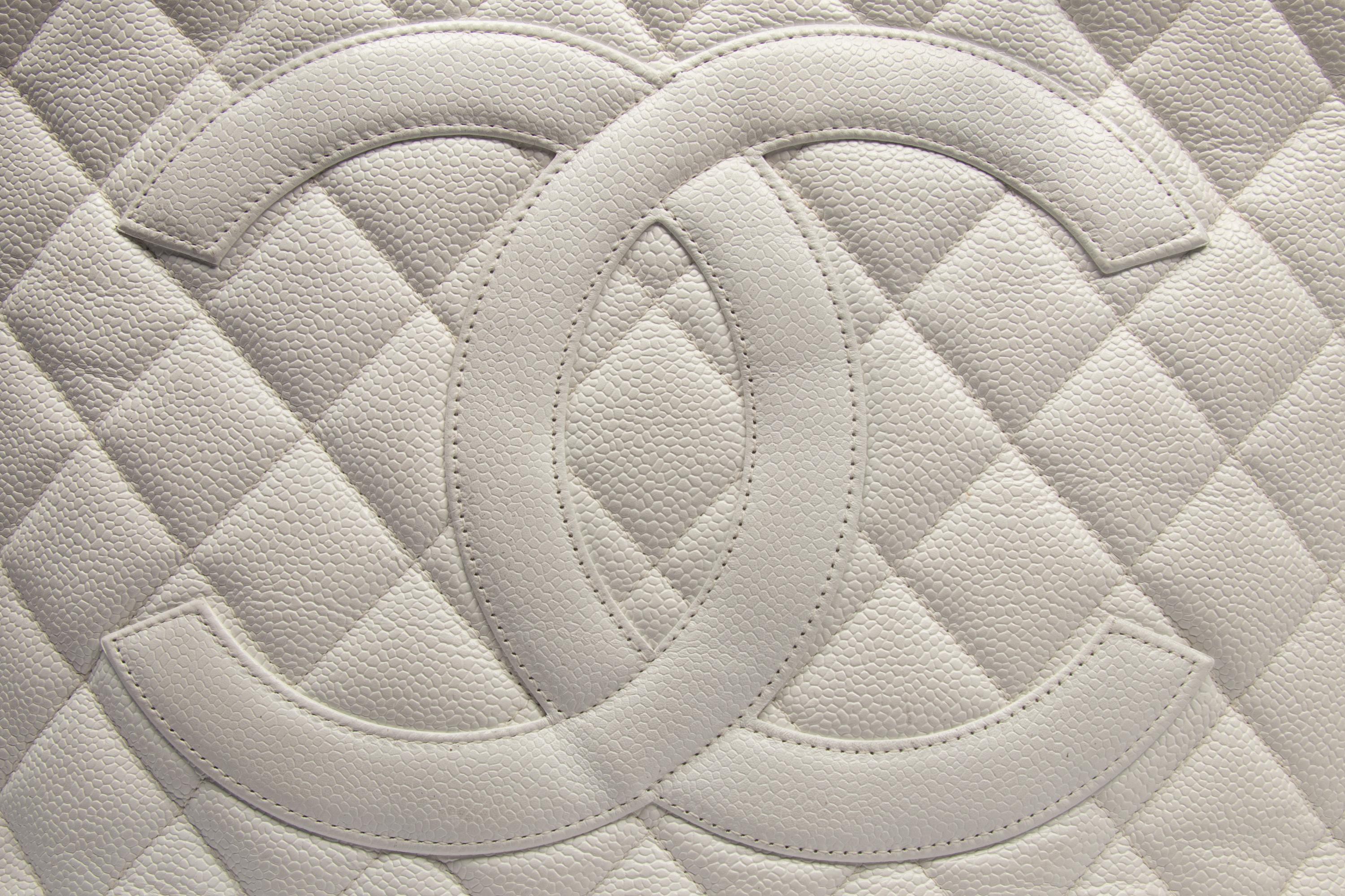 Chanel White Medallion Tote