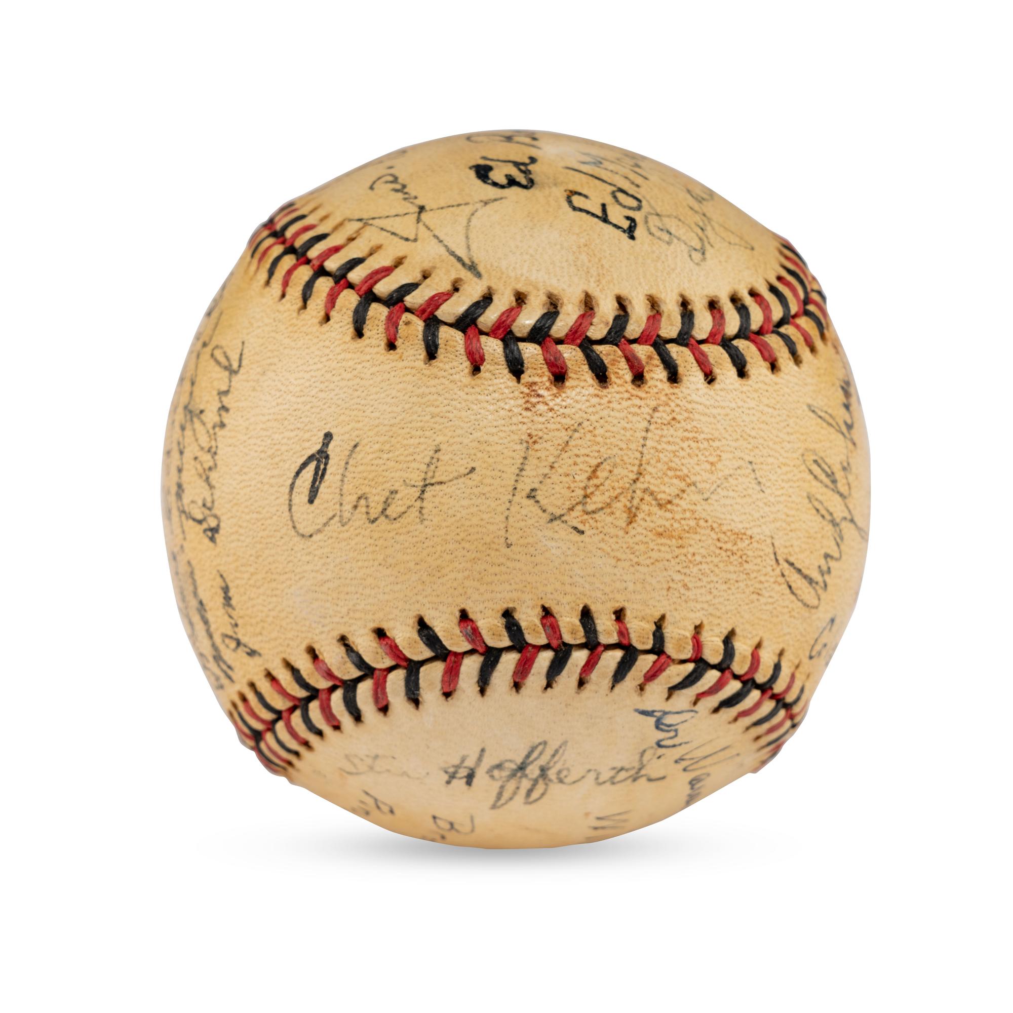 A 1939 Dayton Wings Team Signed Autograph Baseball