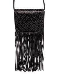 ALAÏA, FRINGED PYTHON FLAP BAG