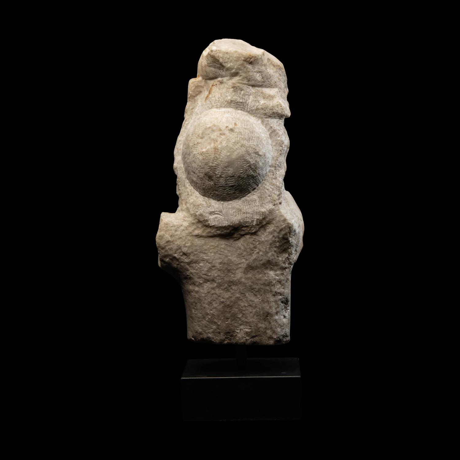 A Roman Marble Fragment with a Female Figure