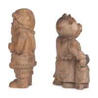 Two Folk Art Wooden Carvings