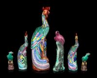 Six Chinese Export Porcelain Figures of Birds