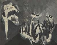David Park (American, 1911-1960) - Moon Figure; With Pencil Study of a Man verso